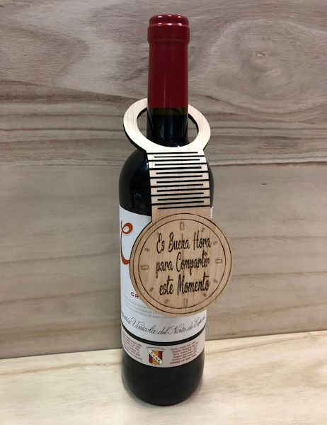 Tarjeta regalo para botella